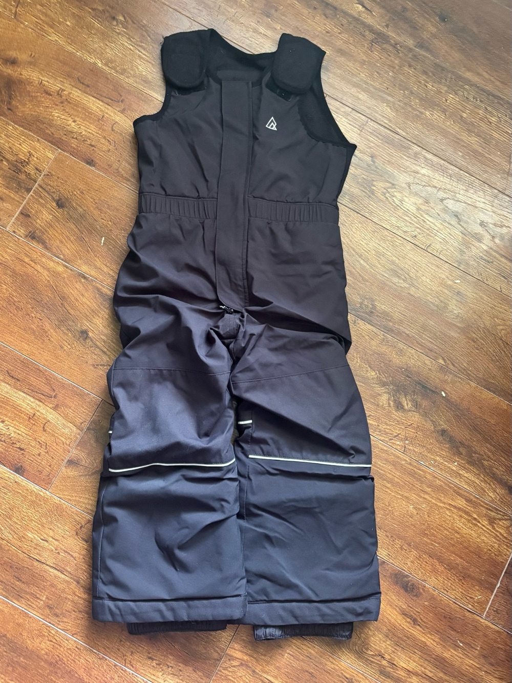 Kids Black Insulated Snow Bib Overalls